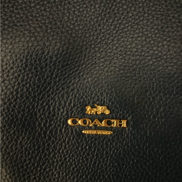 Coach Bag - Blue Leather with Signature Accent - Picture 2 of 7